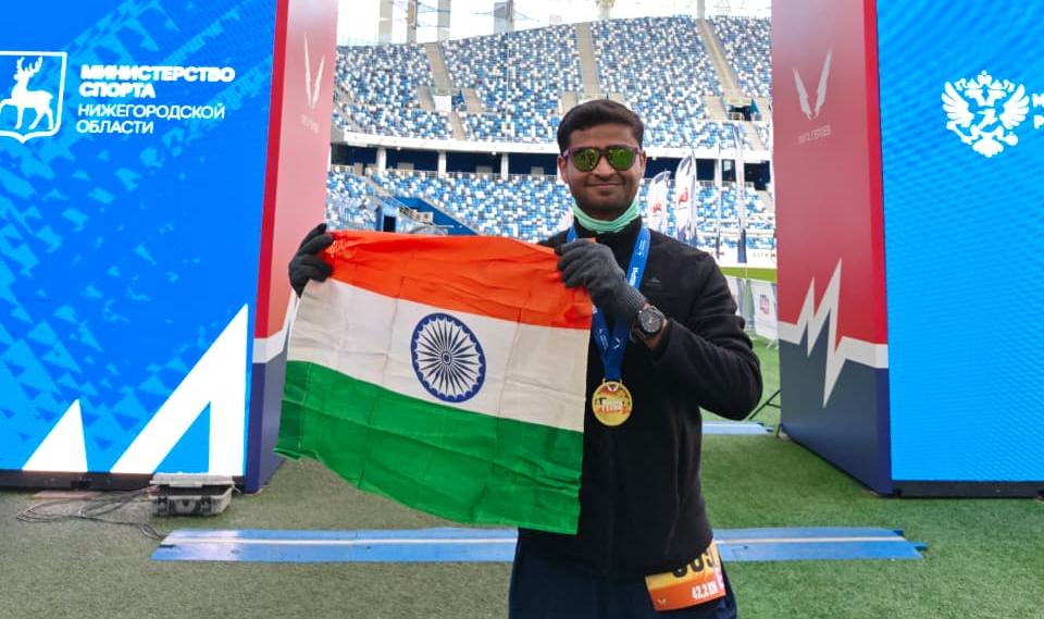 PRMU student from India finished the marathon in Nizhny Novgorod